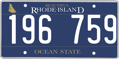 RI license plate 196759