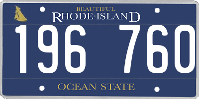 RI license plate 196760