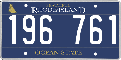 RI license plate 196761