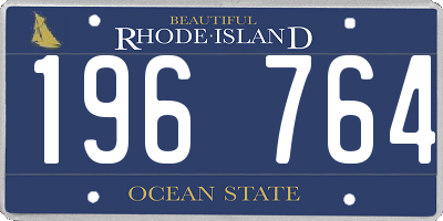 RI license plate 196764