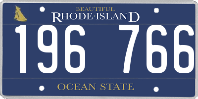 RI license plate 196766