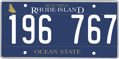 RI license plate 196767