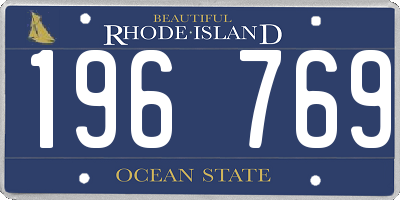 RI license plate 196769