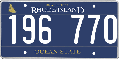 RI license plate 196770