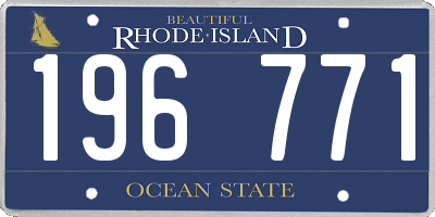 RI license plate 196771