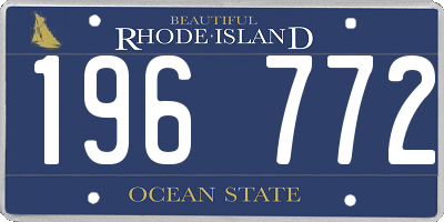 RI license plate 196772