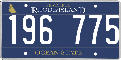 RI license plate 196775