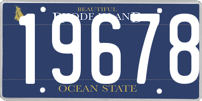 RI license plate 19678