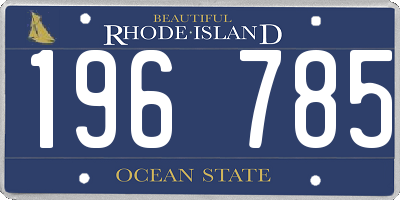 RI license plate 196785