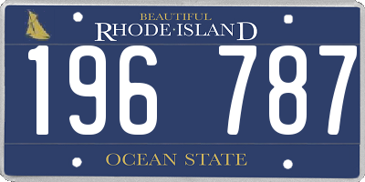 RI license plate 196787
