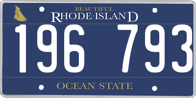 RI license plate 196793