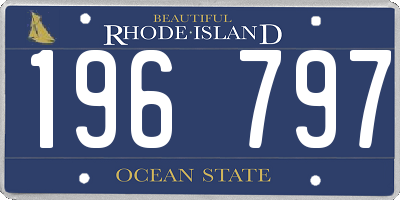 RI license plate 196797