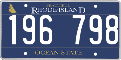 RI license plate 196798