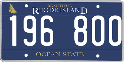 RI license plate 196800