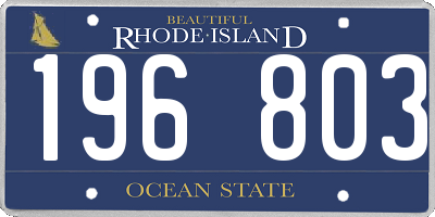 RI license plate 196803