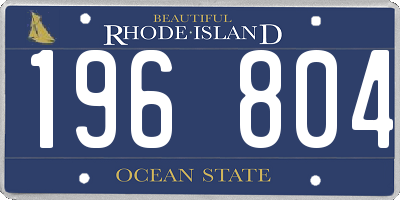 RI license plate 196804