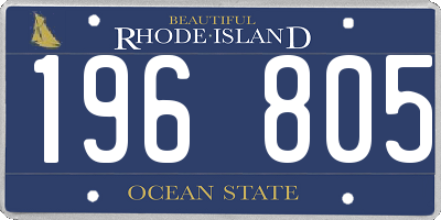 RI license plate 196805