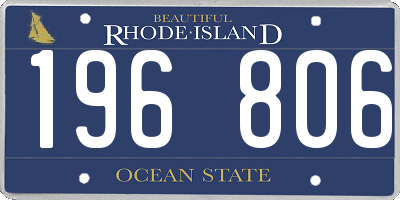 RI license plate 196806