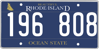 RI license plate 196808