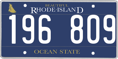 RI license plate 196809