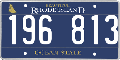 RI license plate 196813