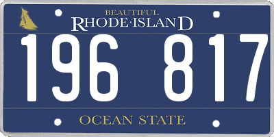 RI license plate 196817