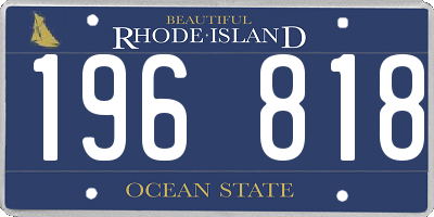 RI license plate 196818