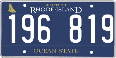 RI license plate 196819
