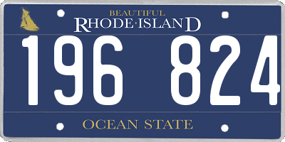 RI license plate 196824