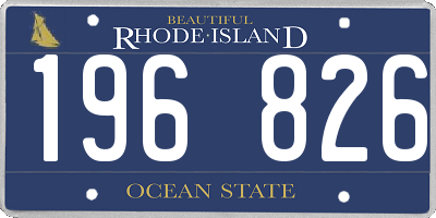 RI license plate 196826