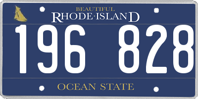 RI license plate 196828