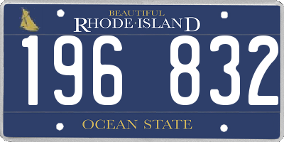 RI license plate 196832