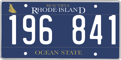 RI license plate 196841