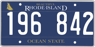 RI license plate 196842