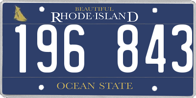 RI license plate 196843