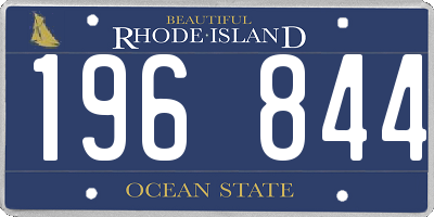 RI license plate 196844