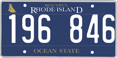 RI license plate 196846