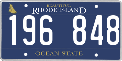 RI license plate 196848