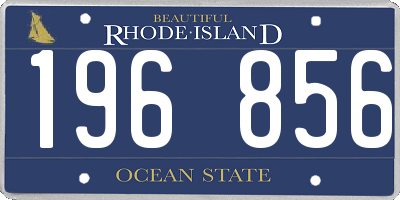 RI license plate 196856