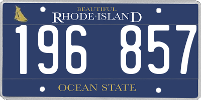 RI license plate 196857