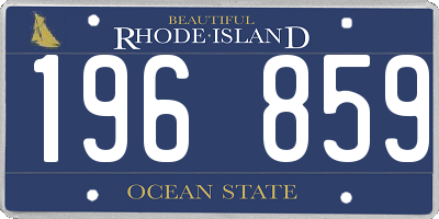 RI license plate 196859