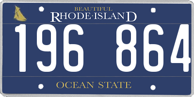 RI license plate 196864