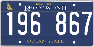 RI license plate 196867