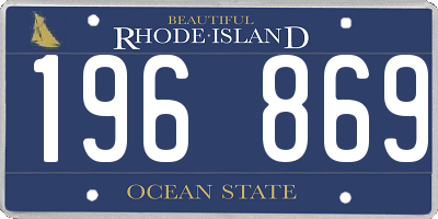 RI license plate 196869
