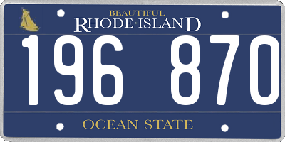 RI license plate 196870