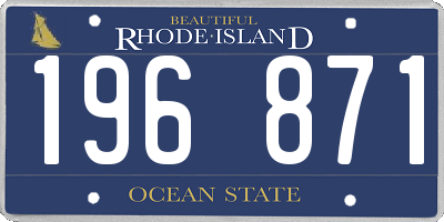 RI license plate 196871