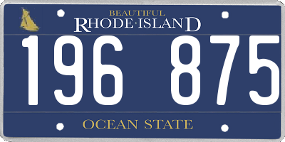 RI license plate 196875