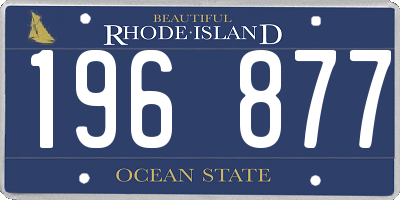 RI license plate 196877