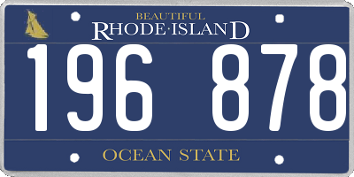 RI license plate 196878