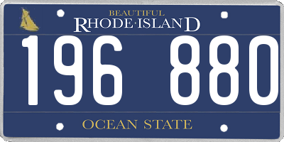 RI license plate 196880